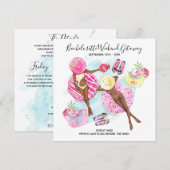 Retro zwembadmeisjes vrijgezellenfeest strandweeke save the date (Voorkant / Achterkant)