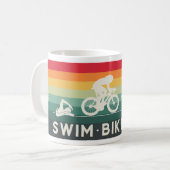 Retro Zwemfiets Run Triathlon Icon Series Koffiemok (Voorkant links)