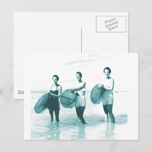 Retro  zwemschoonheid briefkaart (Voorkant / Achterkant)