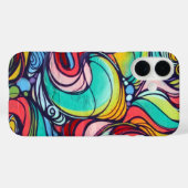 retro zwirls Case-Mate iPhone case (Achterkant (horizontaal))