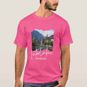 Retro Zwitserland Interlaken Souvenir Interlaken T-shirt