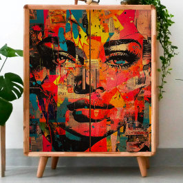 Retro Zwoele Vrouw Decoupage Tissuepapier