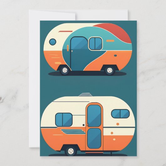 Retroaanhangwagen Kaart (Voorkant)