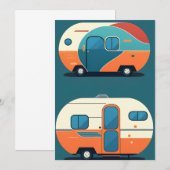 Retroaanhangwagen Kaart (Voorkant / Achterkant)