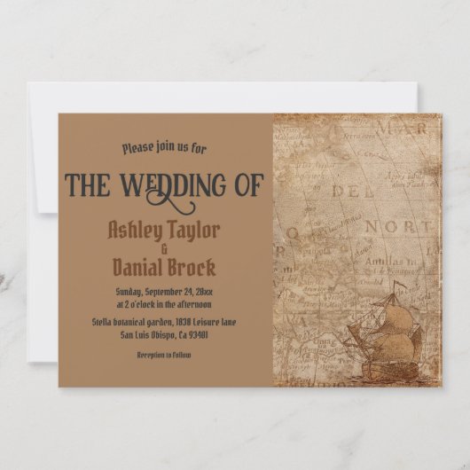  retroactieve kaart oude klassieke bruiloft (Voorkant)