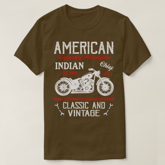 retroAmerikaanse motorfiets - oude motorfiets T-shirt (Design voorkant)