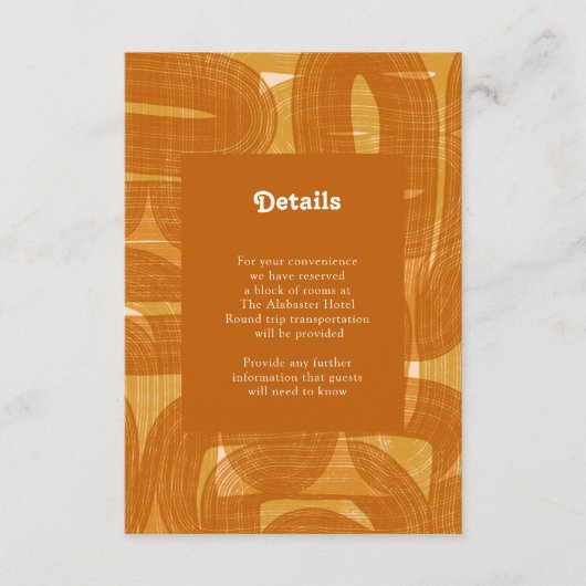 Retroarceringen en -bochten, gele details informatiekaartje (Voorkant)