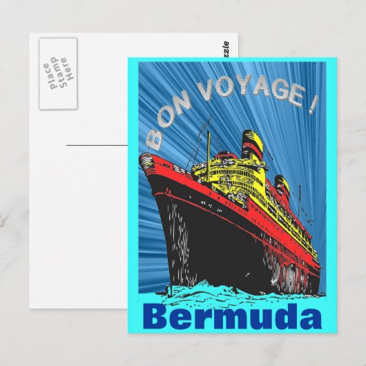 /retroArt Deco-reisontwerpproduct Briefkaart (Voorkant / Achterkant)