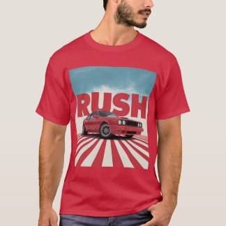 Retroauto RUSH Retro Rood Sportauto T-shirt | Vint