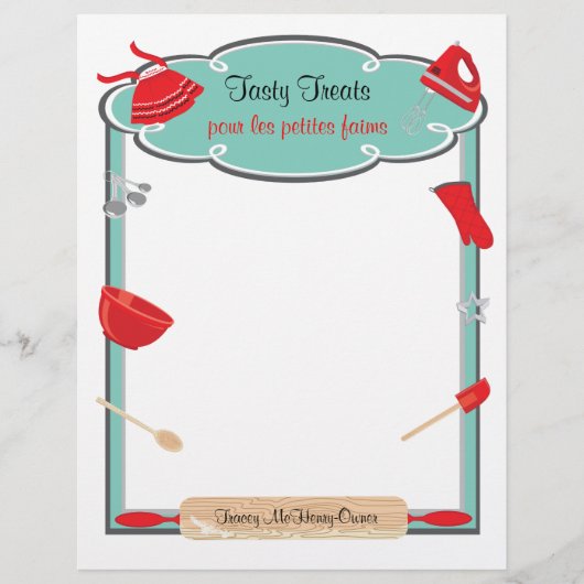 Retrobakken en bakken flyer Letterhead (Voorkant)