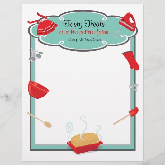 Retrobakken en bakken flyer Letterhead Brood (Voorkant)