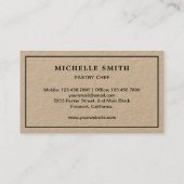 Retrobakkerijstandaard Mixer Pastry Caker Baker Visitekaartje (Achterkant)