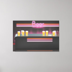 Retrobbalk van 1980 canvas afdruk