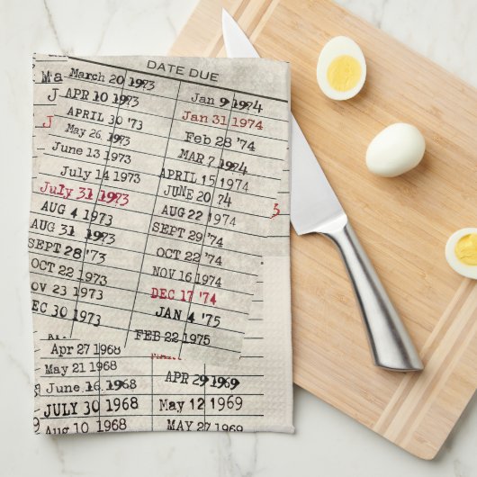 Retrobibliotheek Kaarten Theedoek (Quarter Fold)