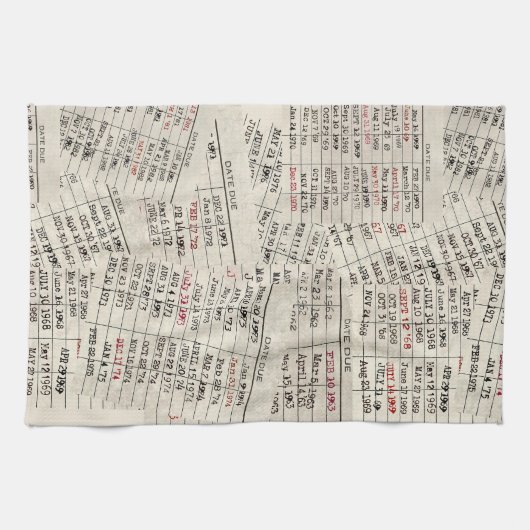 Retrobibliotheek Kaarten Theedoek (Horizontaal)