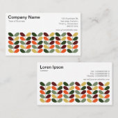 Retrobladeren 02 (crème) visitekaartje (Voorkant / Achterkant)