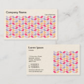 Retrobladeren II 01 (crème) Visitekaartje (Voorkant / Achterkant)