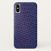Retroblauw en roze patroon Case-Mate iPhone case (Achterkant)