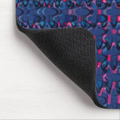 Retroblauw en roze patroon muismat (Hoek)