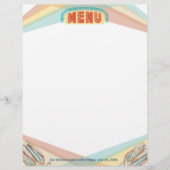 Retroblauwe maïs Mexicaans menu letterhead (Voorkant)
