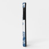 Retroblauwflorpatroon Case-Mate iPhone Case (Achterkant/links)
