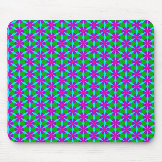 Retrobloem Pattern Mousepad Muismat (Voorkant)