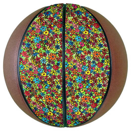 Retrobloemen Basketbal (Verticaal)