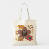 Retrobloemen "Bloeien waar je geplant bent" Tote Bag (Achterkant)