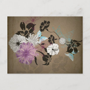 Retrobloemen Briefkaart