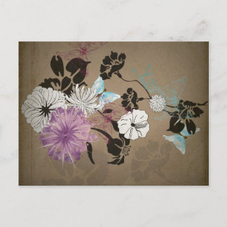 Retrobloemen Briefkaart