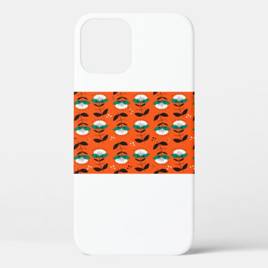 Retrobloemen en bladeren naadloos. Case-Mate iPhone case (Achterkant)