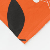 Retrobloemen en bladeren naadloos. fleece deken (Hoek)