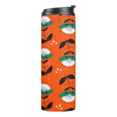 Retrobloemen en bladeren naadloos. thermosbeker (Gedraaid links)