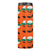 Retrobloemen en bladeren naadloos. thermosbeker (Achterkant)