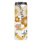 Retrobloemen en paddenstoelen thermosbeker (Achterkant)