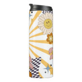 Retrobloemen en paddenstoelen thermosbeker (Geroteerd rechts)