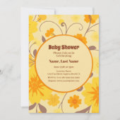 Retrobloemen-geel, Sinaasappel, Mocha Mousse Kaart (Voorkant)