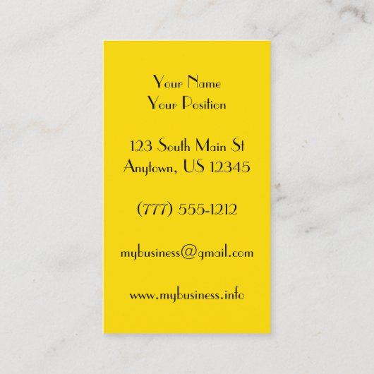 Retrobloemen in Pistache en Sinaasappel Visitekaartje (Achterkant)