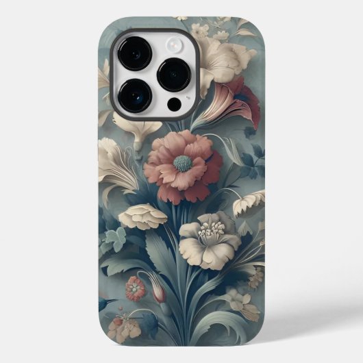  Retrobloemen & Klassieke Patronen Case-Mate iPhone Case (Achterkant)