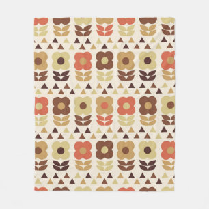 Retrobloemen naadloos patroon fleece deken