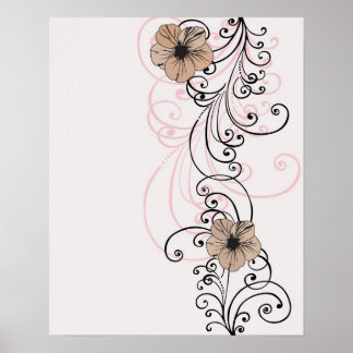 Retrobloemen Poster
