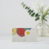 Retrobloemen Visitekaartje (Staand voorkant)