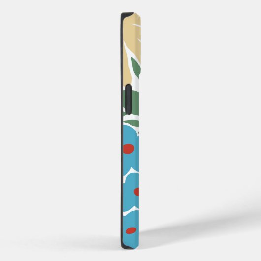 Retrobloemenpatroon monogram Initiaal Case-Mate iPhone Case (Achterkant / Rechts)