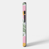 Retrobloemenpatroon monogram Initiaal Case-Mate iPhone Case (Achterkant / Links)