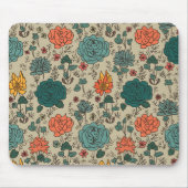 Retrobloemenpatroon Muismat (Voorkant)