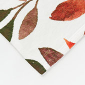 Retrobomen, waterverf naadloos patroon. fleece deken (Hoek)