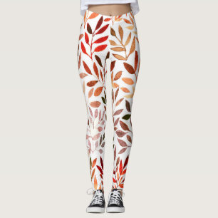 Retrobomen, waterverf naadloos patroon. leggings