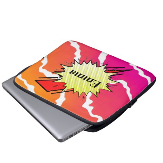 Retroborrelkleurstrip Laptop Sleeve (Voorkant onderkant)