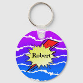 Retroborrelkleurstrip Sleutelhanger (Voorkant)