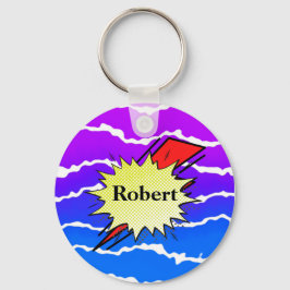 Retroborrelkleurstrip Sleutelhanger